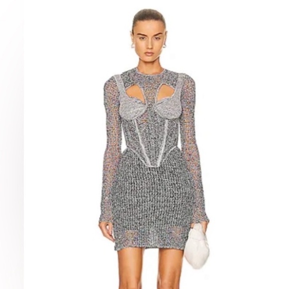 NEW Dion Lee Stirrup Crochet Cut-Out Mini Dress - Picture 1 of 8